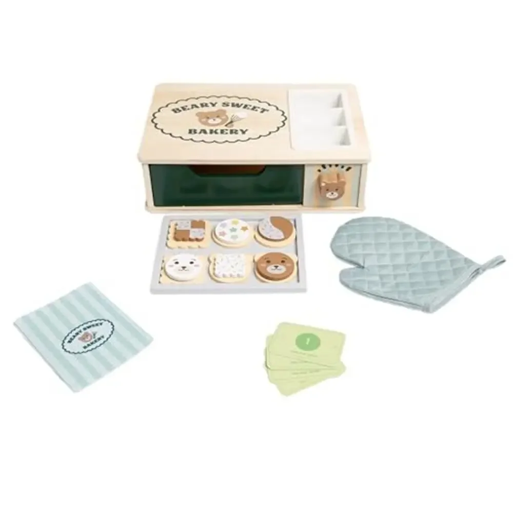 NEW Pearhead Wooden Bakery Montessori Pretend Play Toy Set NIB